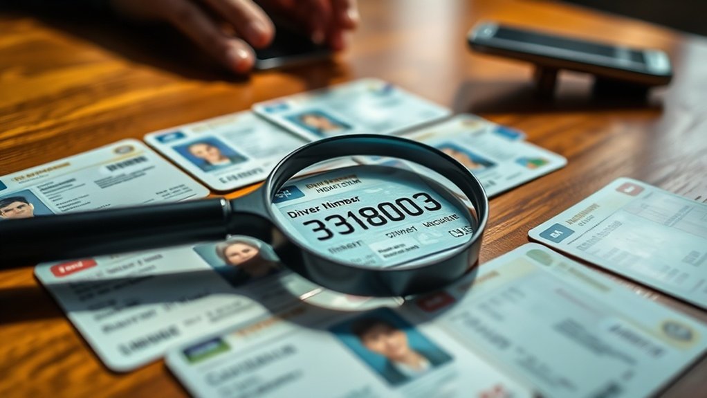 trouver des emplacements de numéros de licence