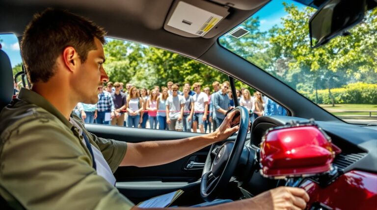 prêt pour l'examen de conduite