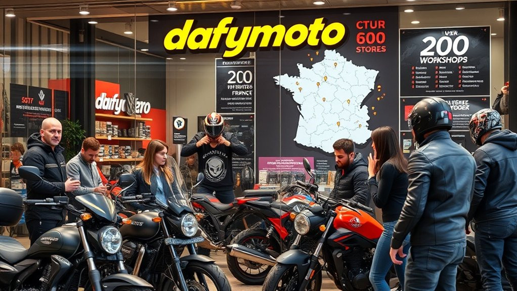 accessibilité stratégique au détail des motos