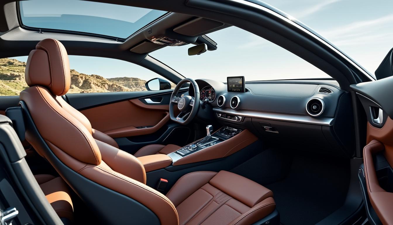 découvrez tout sur l'audi a3 cabriolet : design, performances, caractéristiques techniques et fonctionnalités pour apprécier pleinement ce cabriolet convertible élégant et sportif.