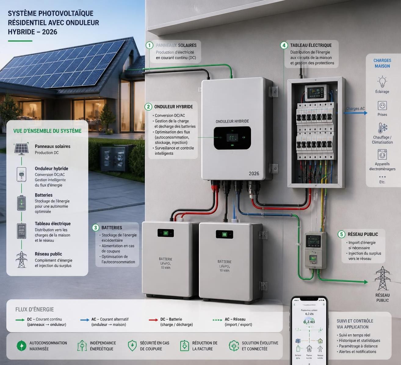 découvrez comment fonctionne un onduleur hybride en 2026 et profitez de ses nombreux avantages pour optimiser votre consommation d'énergie et améliorer la gestion de vos sources renouvelables.