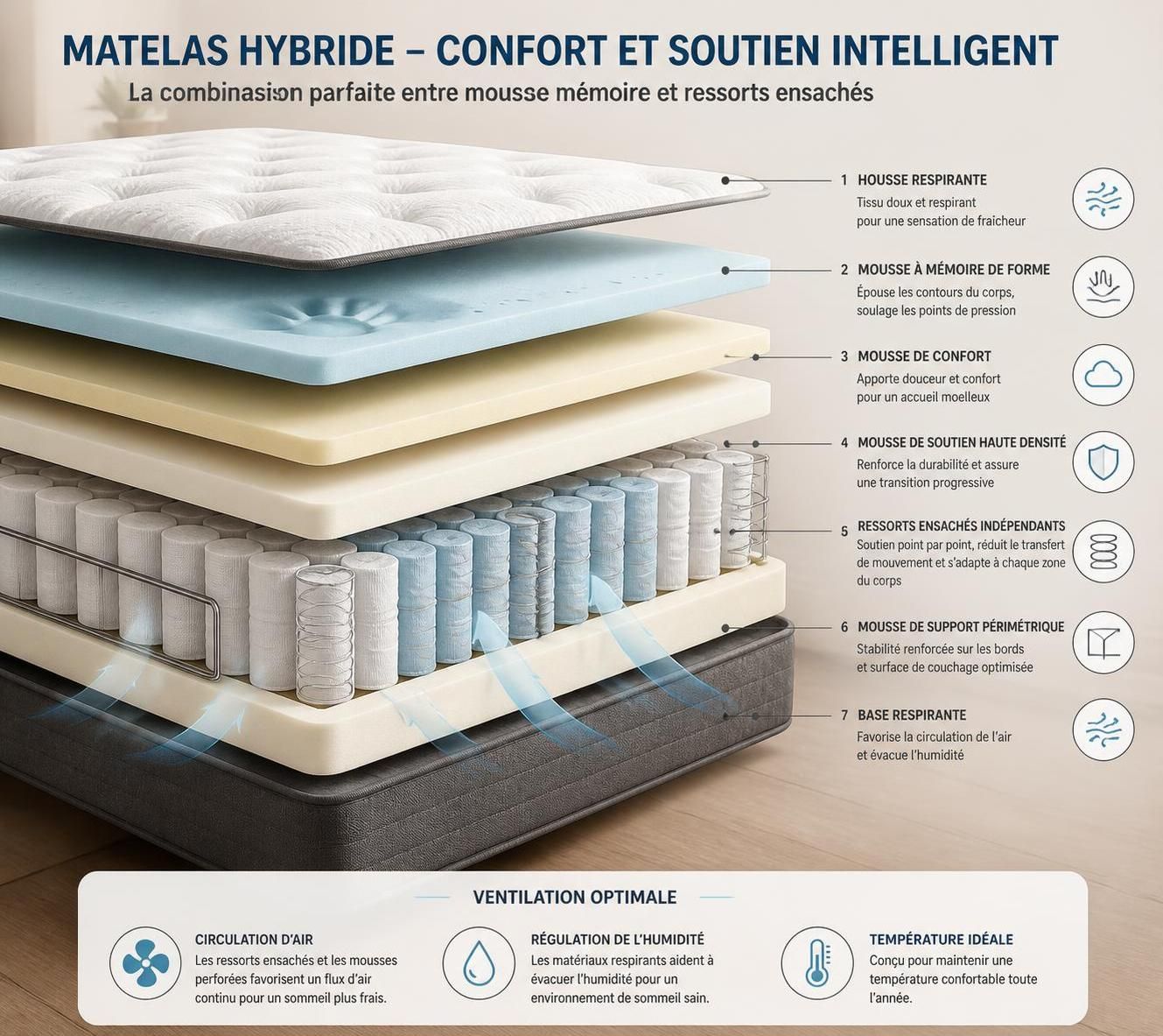 découvrez comment choisir le matelas hybride idéal pour un confort optimal et un sommeil réparateur. guide complet pour allier douceur et soutien adapté à vos besoins.